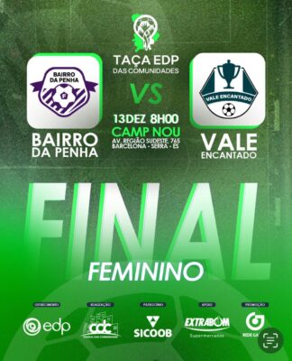 Card do jogo da Final Feminina: Bairro da Penha vs Vale Encantado